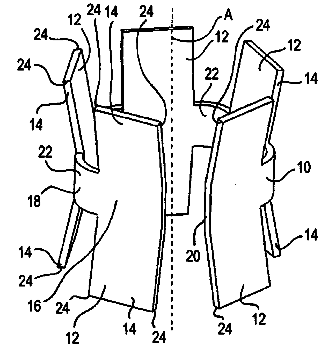 Device for compensating for tolerances