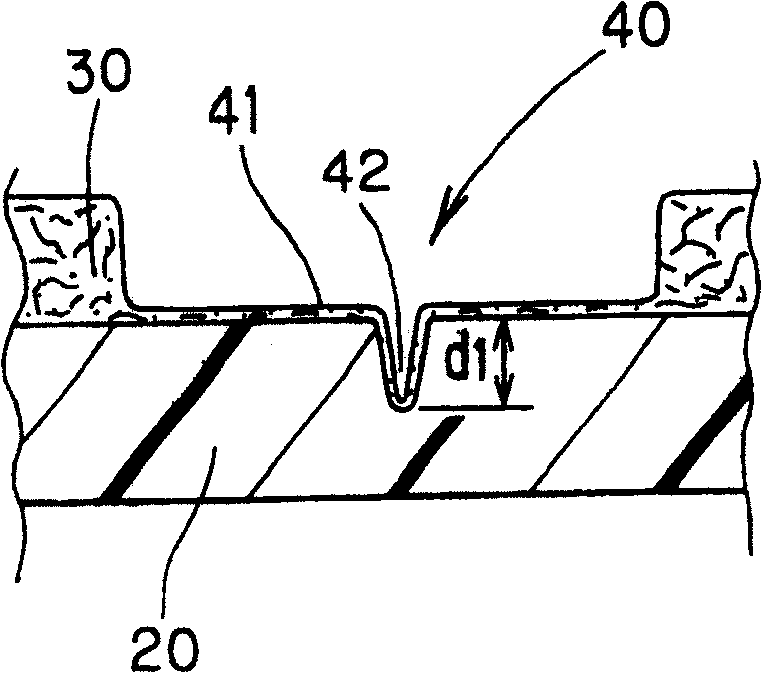 Fixing structure of fiber cover surface and sound absorbing component for vehicle