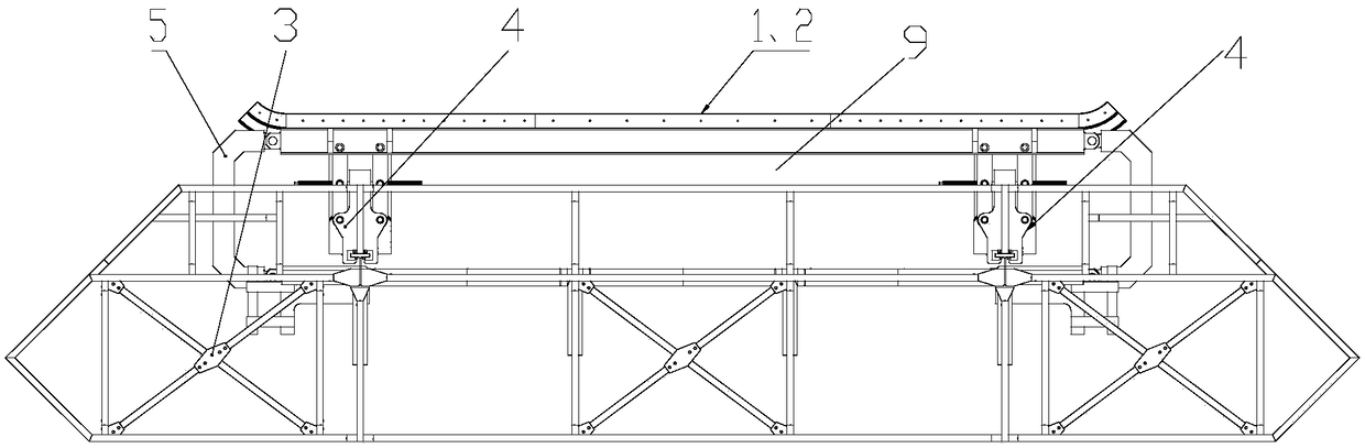 Self-climbing hydraulic formwork turning system for high pier