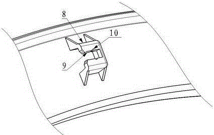 Buckle for fastening wheel eyebrow trim