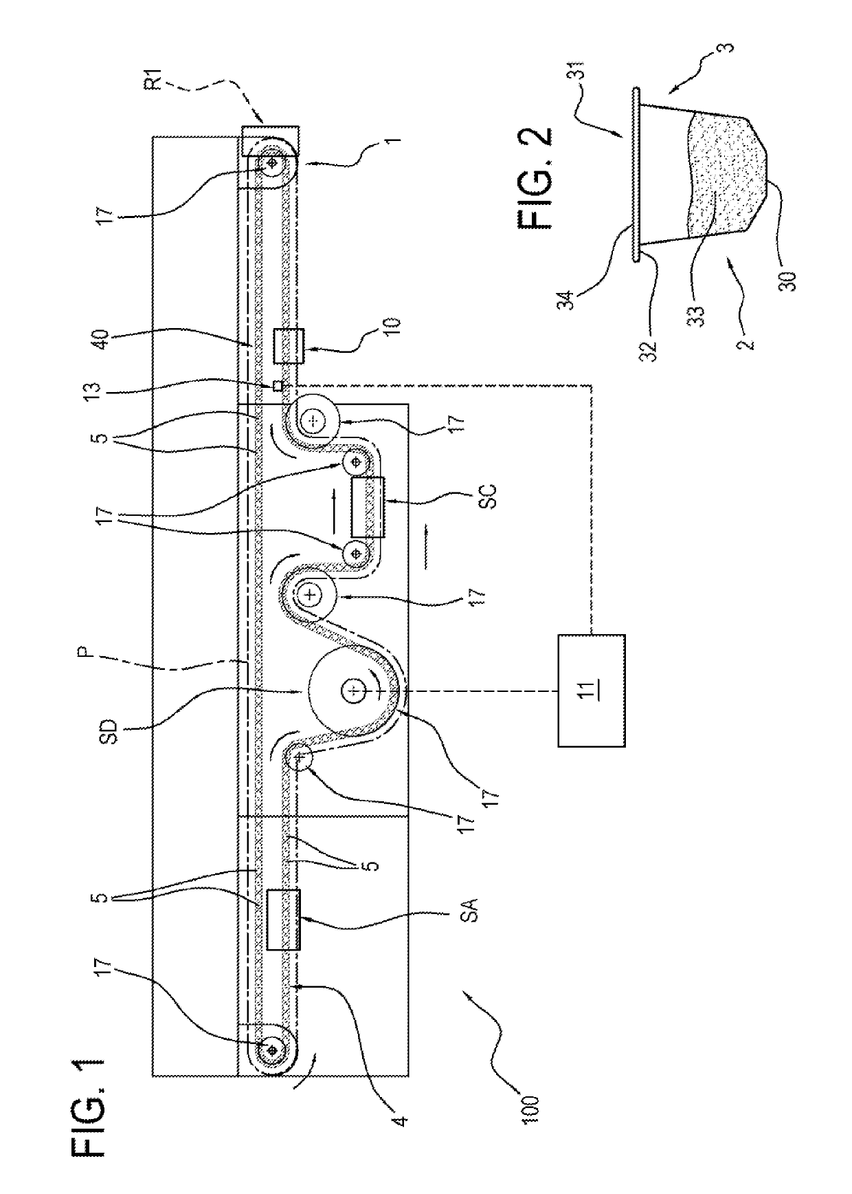 Unit and method for grouping together and aligning capsules