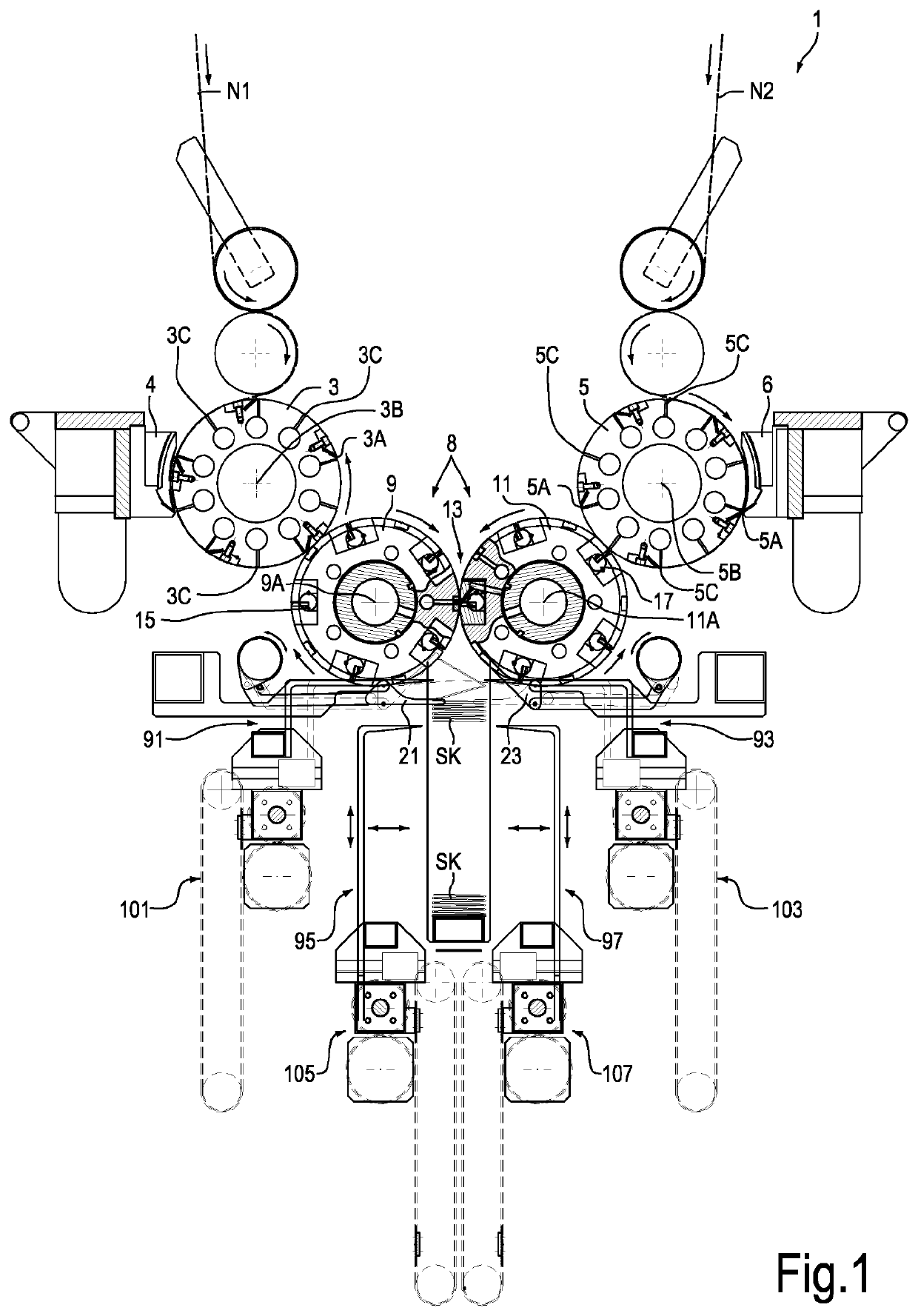 A folding roller and machine comprising said roller