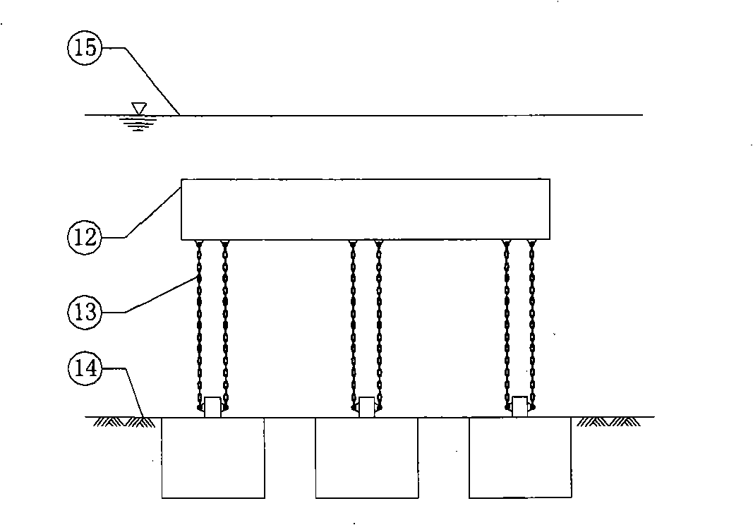 At-sea composite foundation