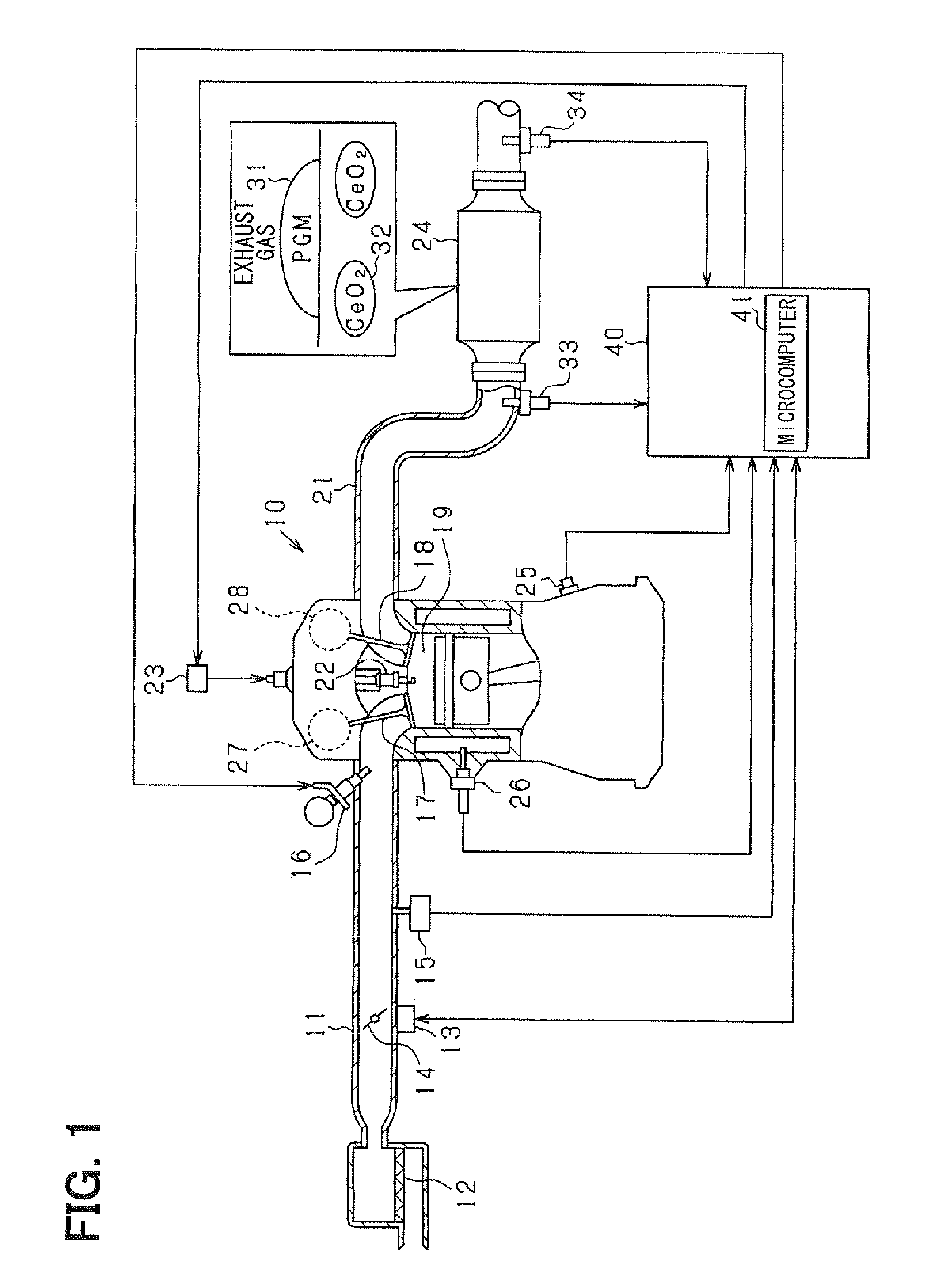 Exhaust gas purifying apparatus for internal combustion engine