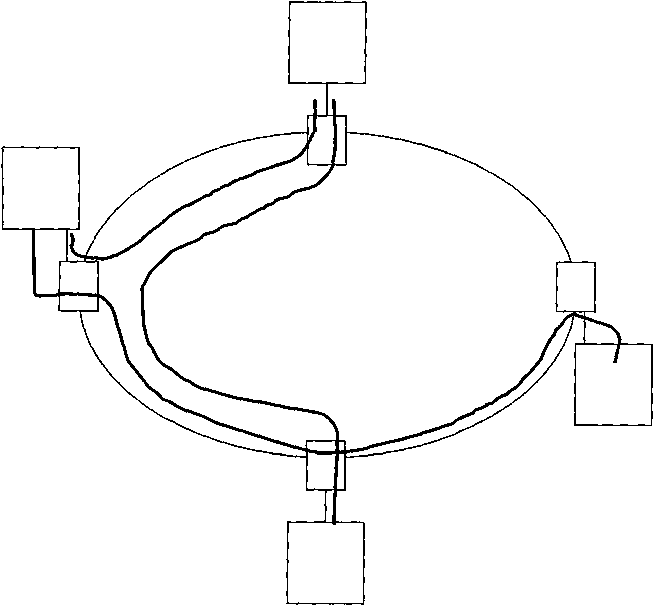 Wavelength division multiplexing technology-based metropolitan area network system