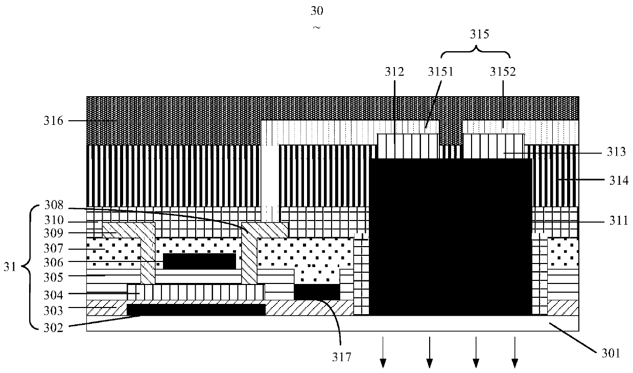 Display device, display backboard and production method