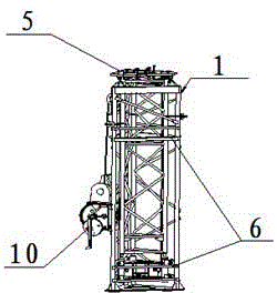 Lifting antenna tower and erection method thereof