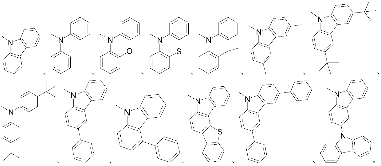 Asymmetric thermally activated delayed fluorescent material and its synthesis method and application