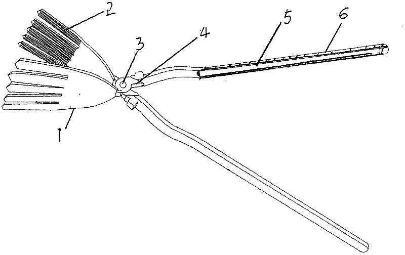 Special hand-shaped tongs with long insulated handles for removing bird nest from transmission tower