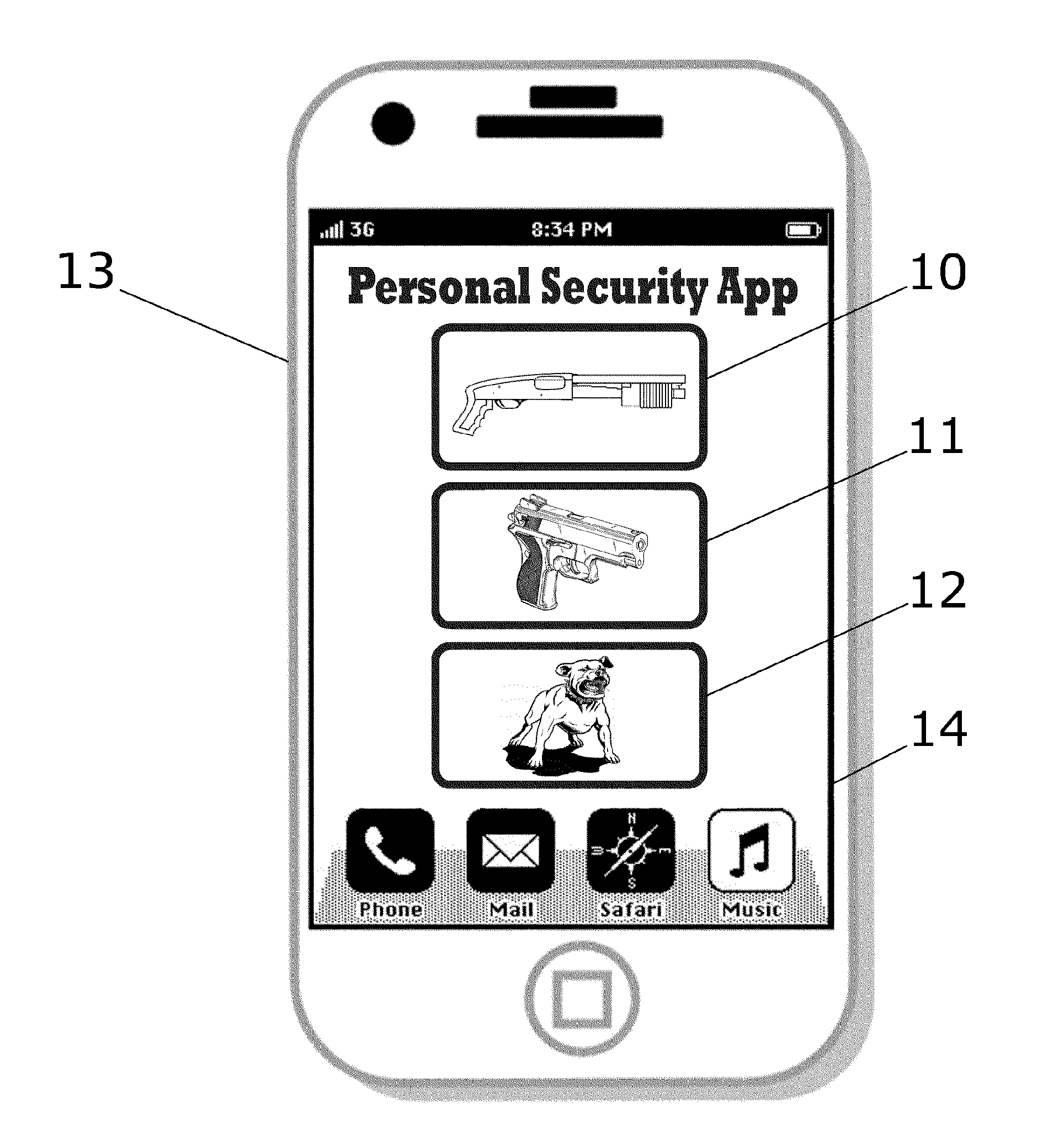 Sound effects security application for smartphone