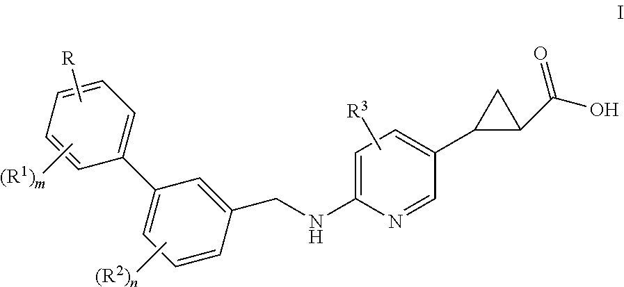 Benzylaminopyridylcyclopropanecarboxylic acids, pharmaceutical compositions and uses thereof