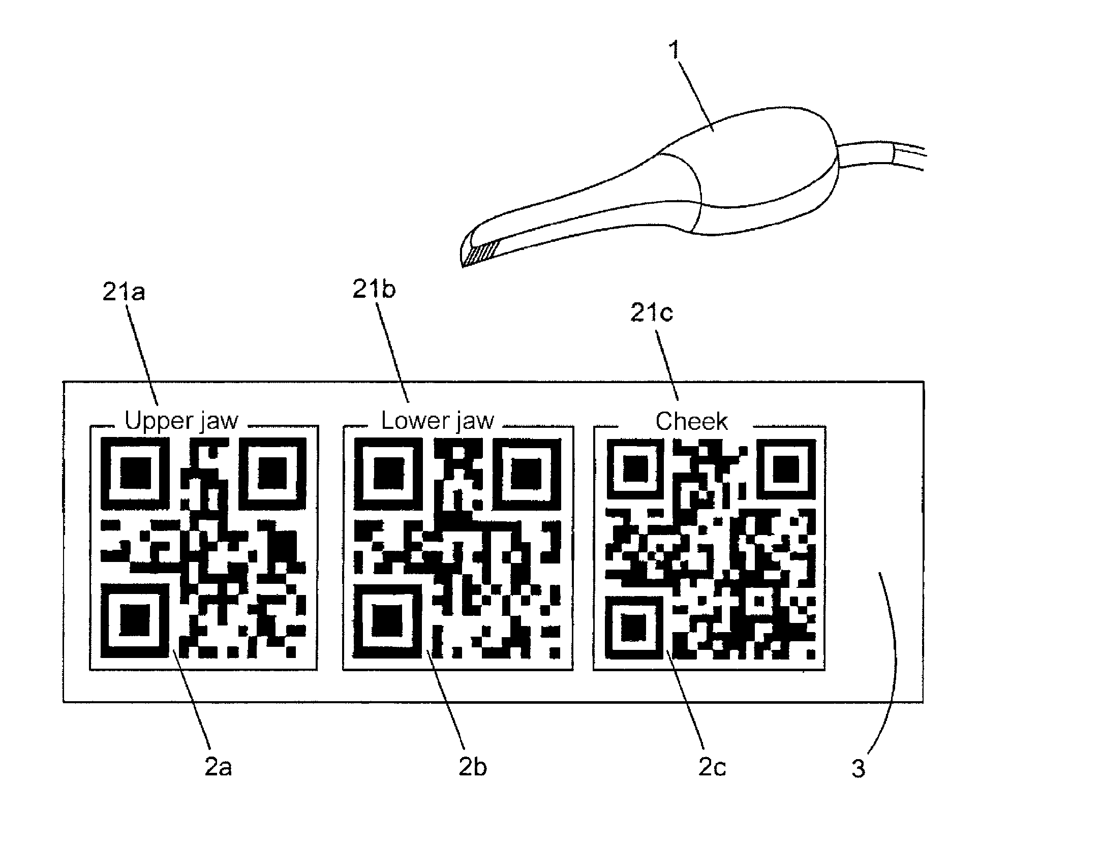 Method and device for controlling a computer program by means of an intraoral scanner