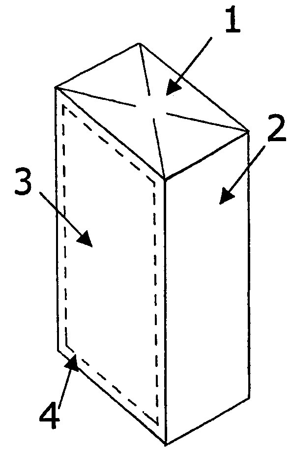 Prefilled packing useable as baking tin and a recipe for ingredients being prefilled in the packing