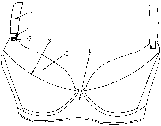 Front-closure brassiere