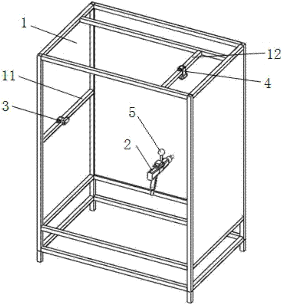 Spraying demonstration device of adopting machine vision and fiber optic gyroscope to position cooperatively