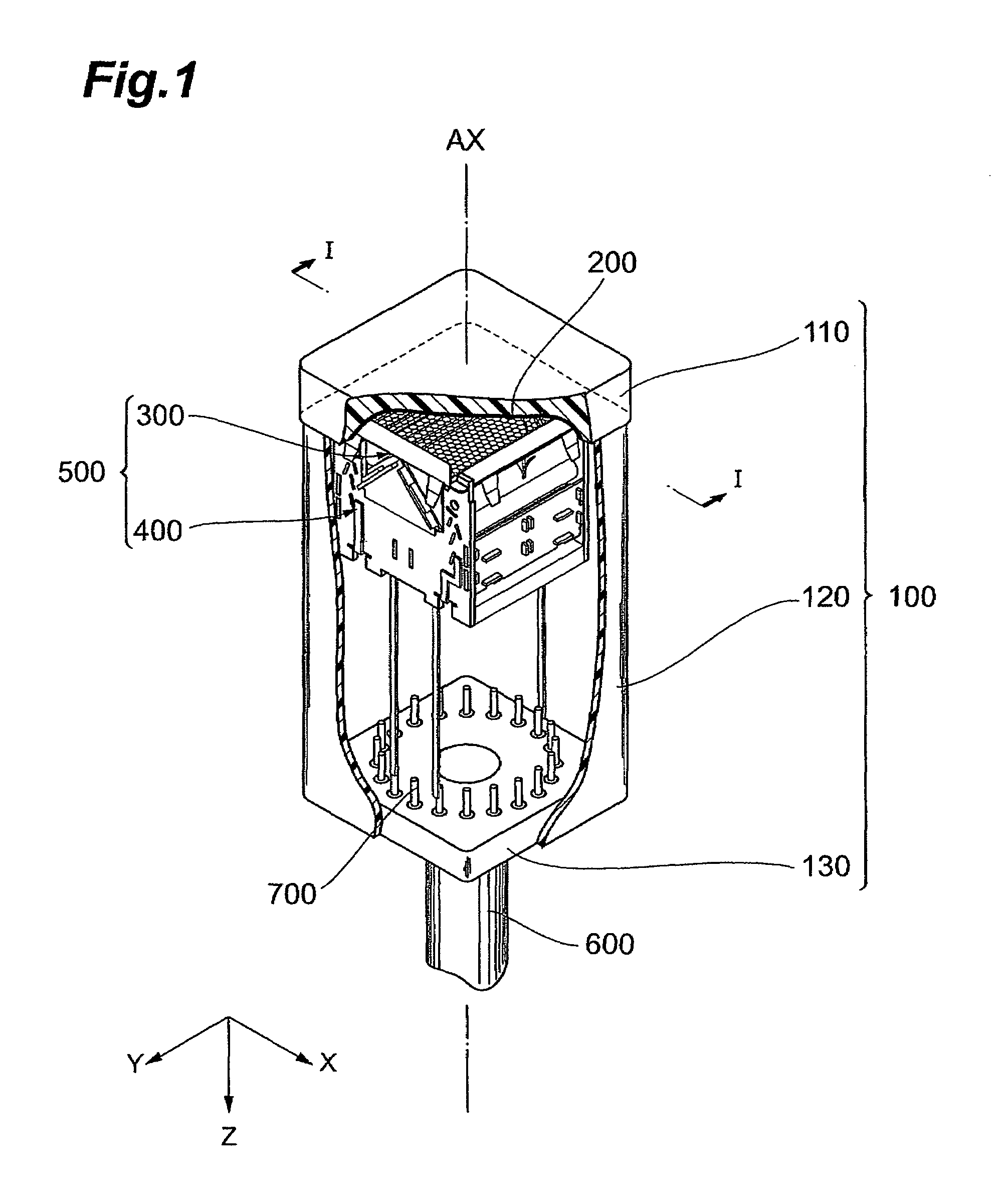 Photomultiplier having multiple dynode arrays with corresponding insulating support member