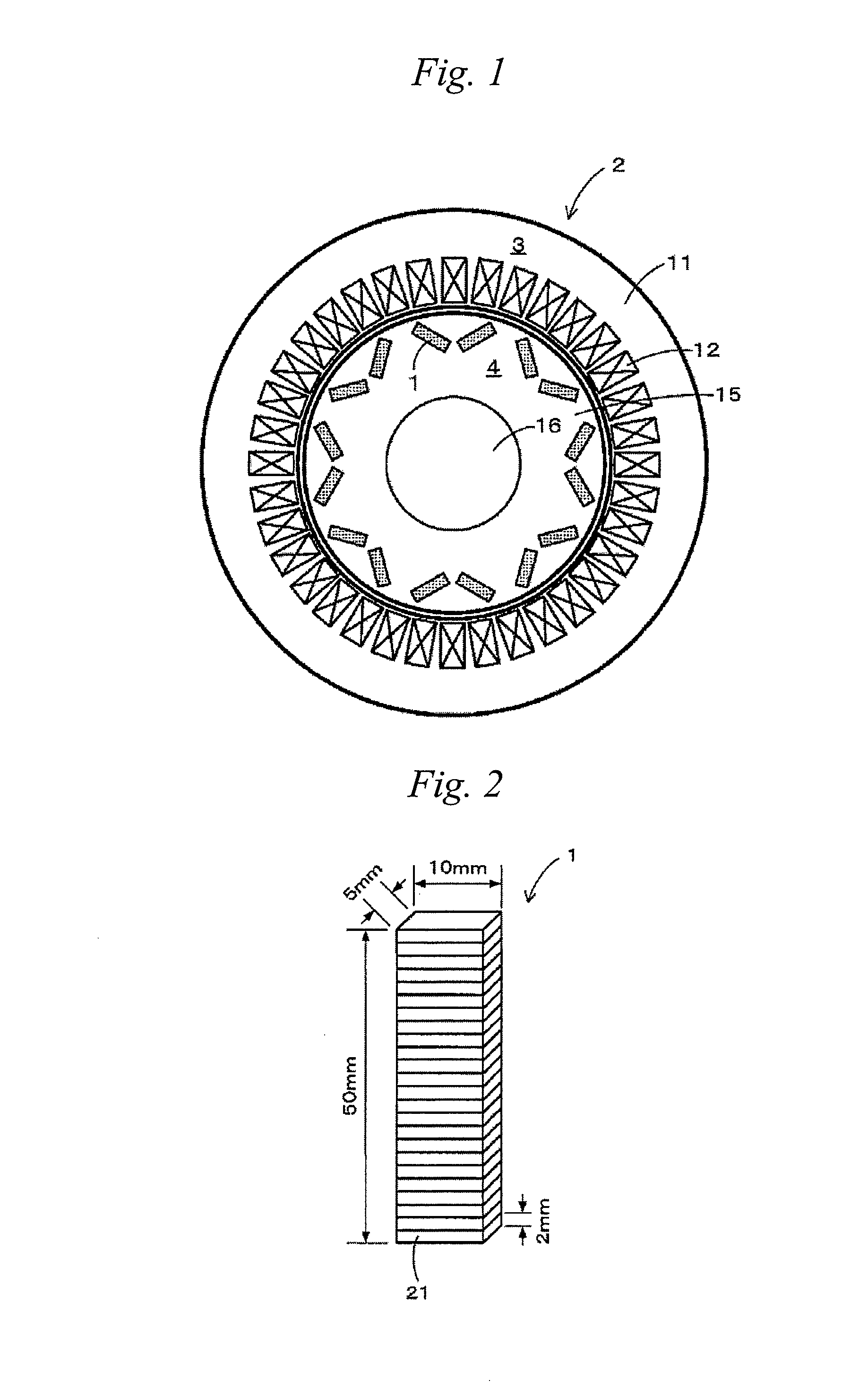 Permanent magnet for motor, and method for manufacturing the permanent magnet for motor