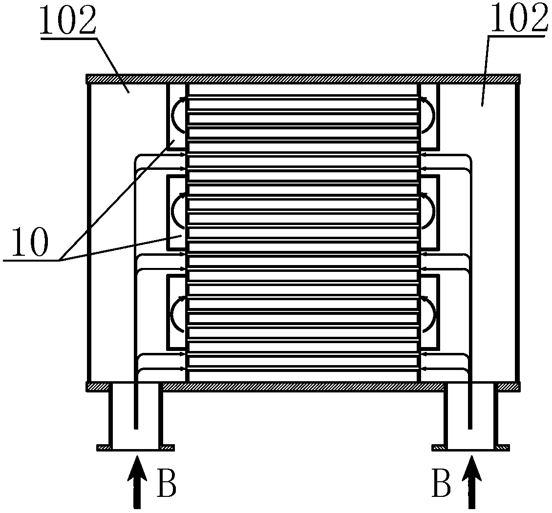 Multi-path heat exchanger for blast furnace slag flushing water