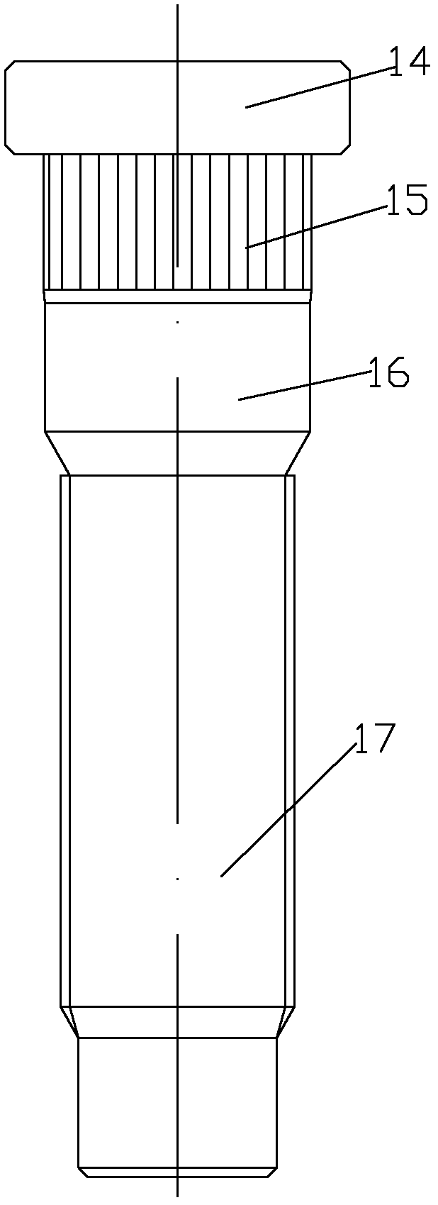 Cold heading moulding die for tyre bolt