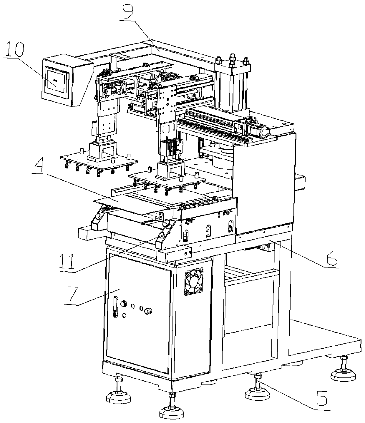 Automatic feeding and blanking punch press equipment and forming method thereof