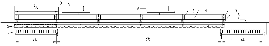 Permanent magnetic straight line synchronous motor capable of turning, curve system and rail car