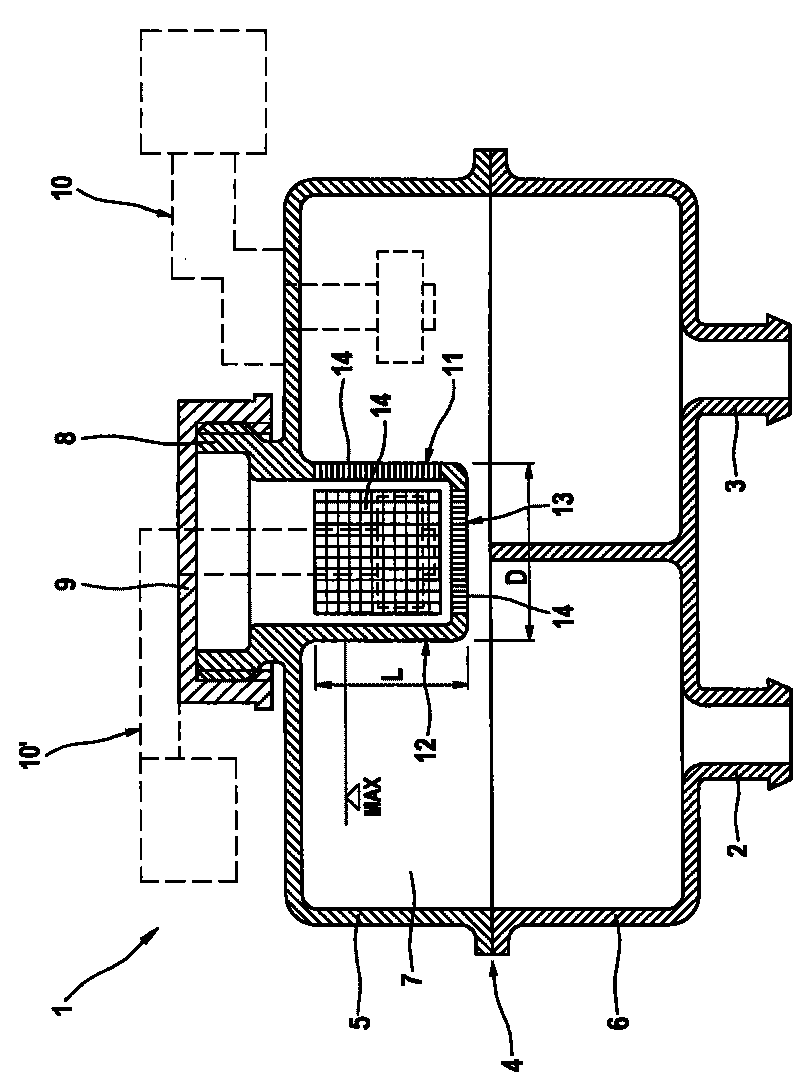 Compensation tank for a hydraulic motor vehicle brake system