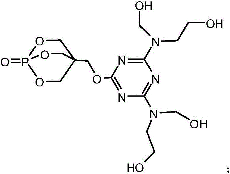 Intumescent flame retardant containing polyhydroxy groups and phosphorous triazine ring and preparation method