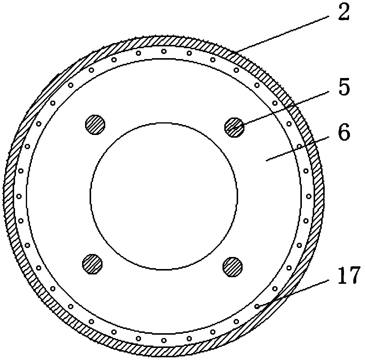 Treating liquid recycling device for tail gas treatment