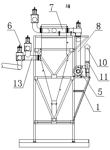 Preheating process of dust remover for filtering combustible dusty gas