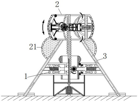 Convenient-to-read settlement detection device for constructional engineering detection