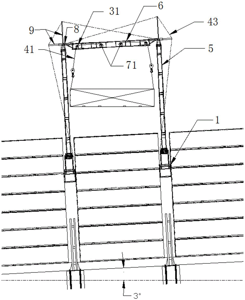 Assembled crane for container vessel and assembling manner of assembled crane