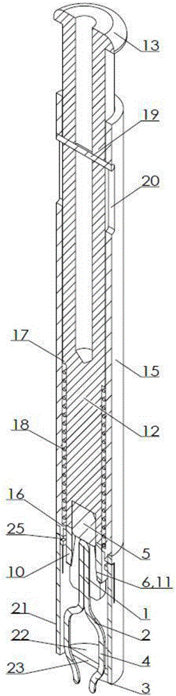 Attachable core-driven double-head powder shaft sleeve pickup