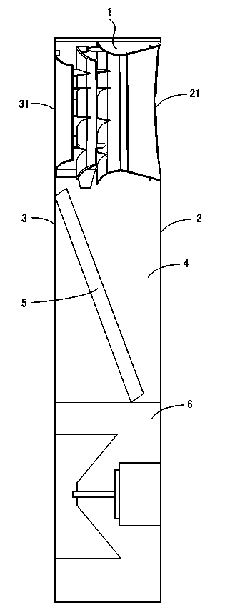 Vertical air-conditioner air supply device with airflow distribution components