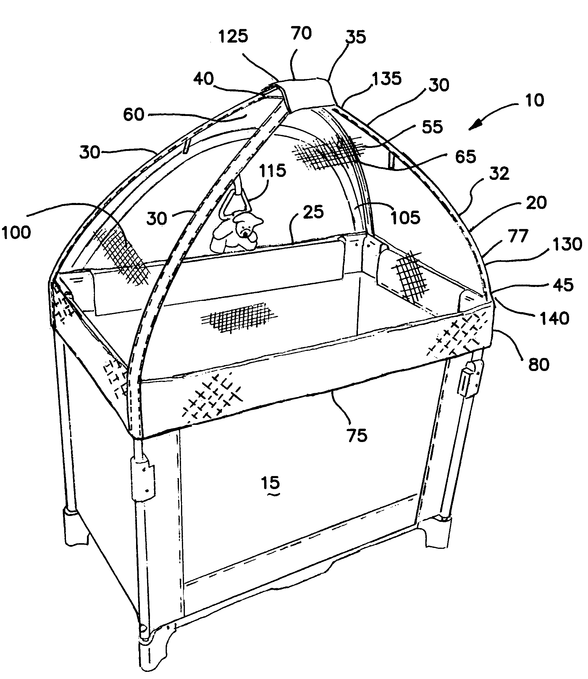 Canopy for co-sleeper, crib or play yard