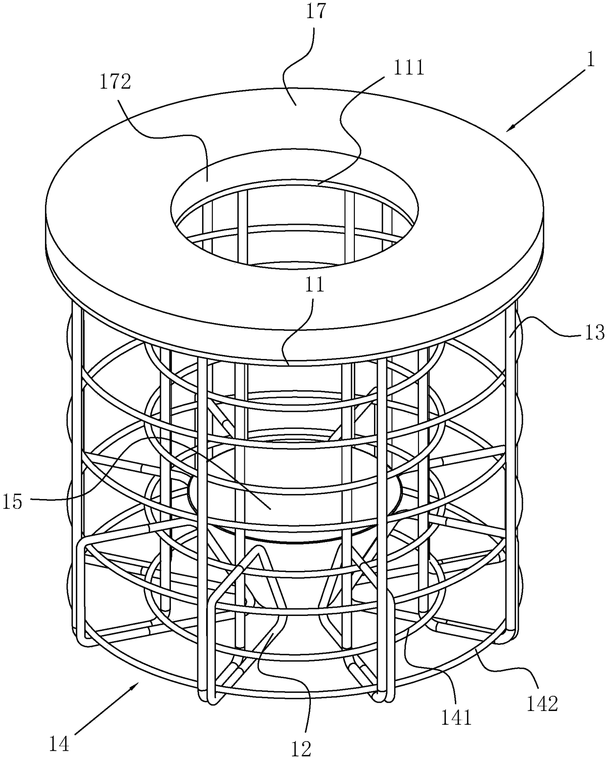 Pile head breaking and cutting device for bridge cast-in-place pile and using method