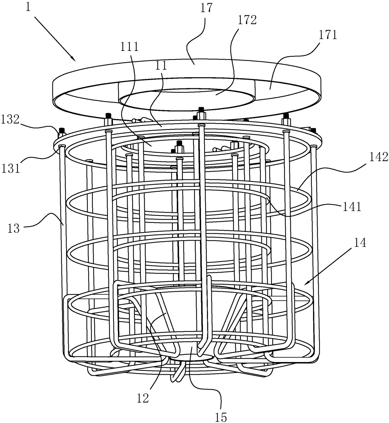 Pile head breaking and cutting device for bridge cast-in-place pile and using method