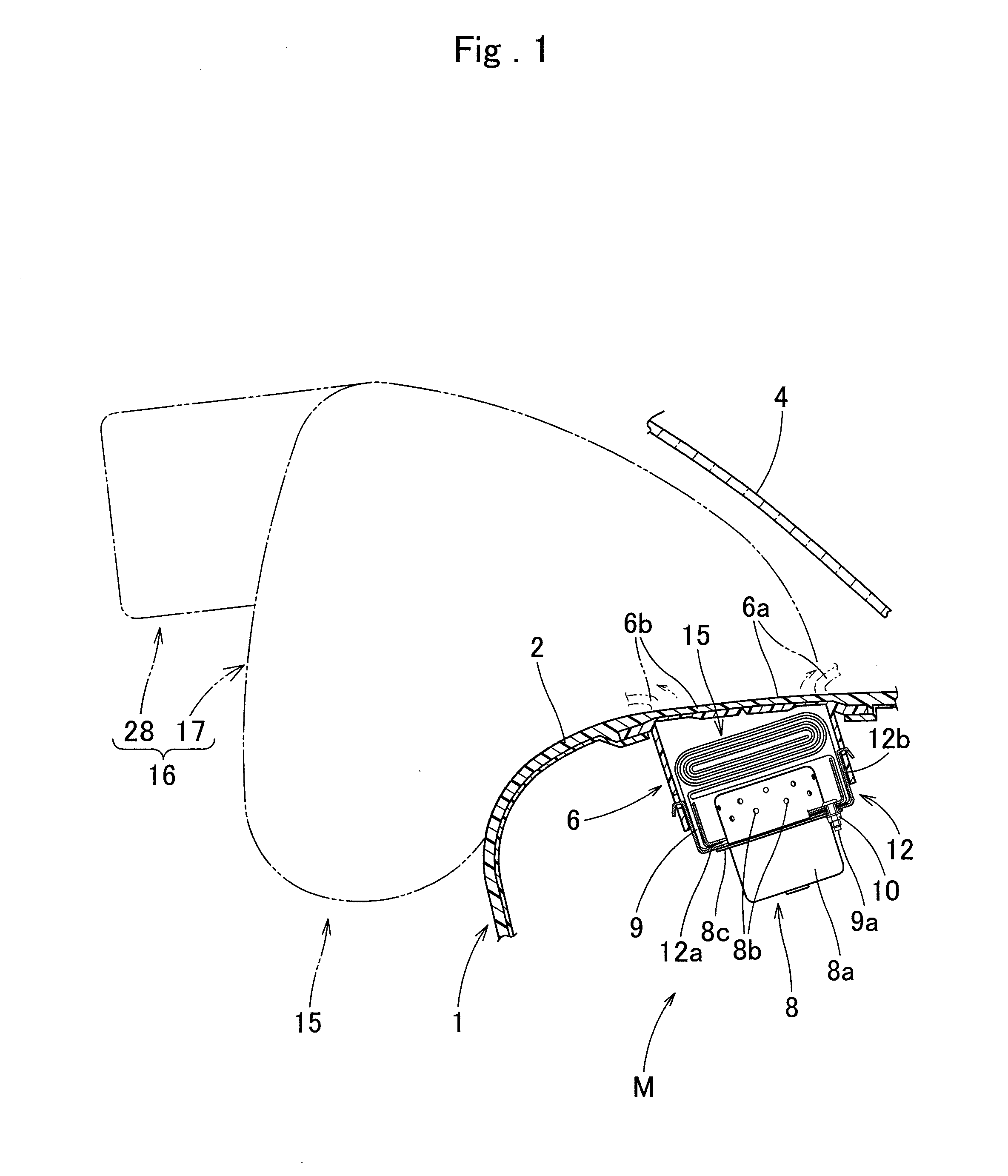 Airbag device for a front passenger seat