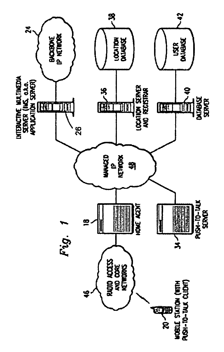 Push-to-talk wireless telecommunications system utilizing an voice-over-IP network