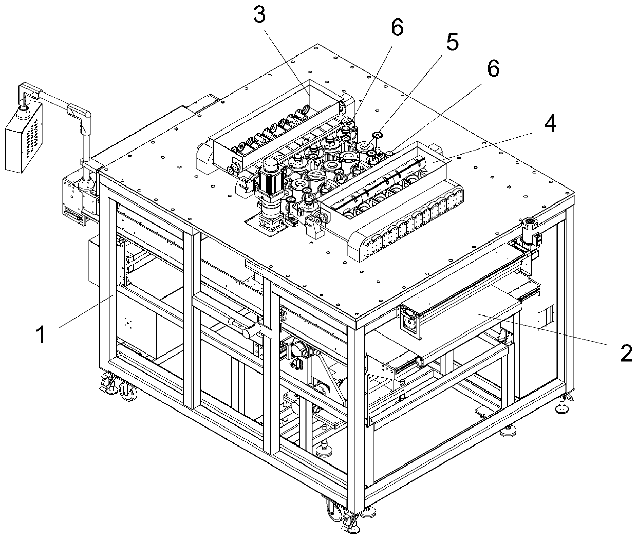 Multi-head stuffing-wrapping machine