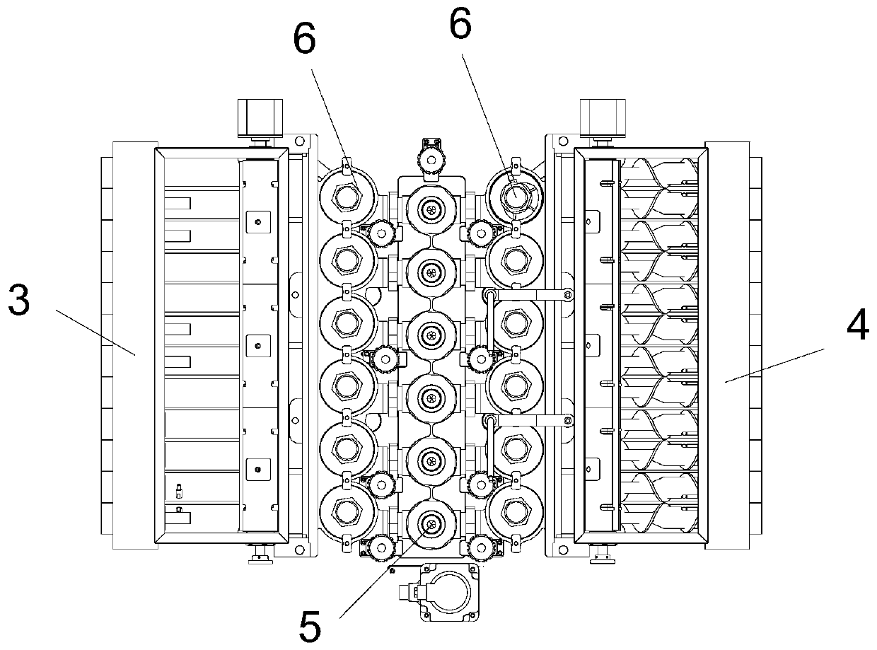 Multi-head stuffing-wrapping machine