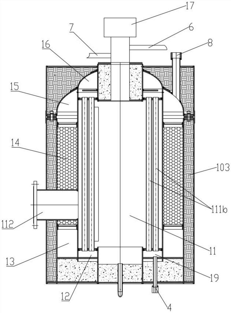 Water gas production system, production process and control method