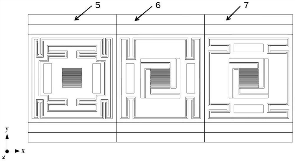 Nano-grating three-axis MEMS gyroscope capable of reducing cross coupling crosstalk