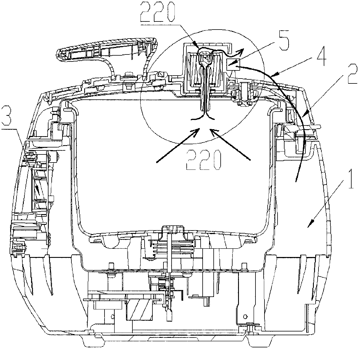 Novel measuring and controlling device of electric pressure cooker