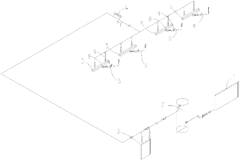 Deashing gas heating system for preventing dewing in bag filtration