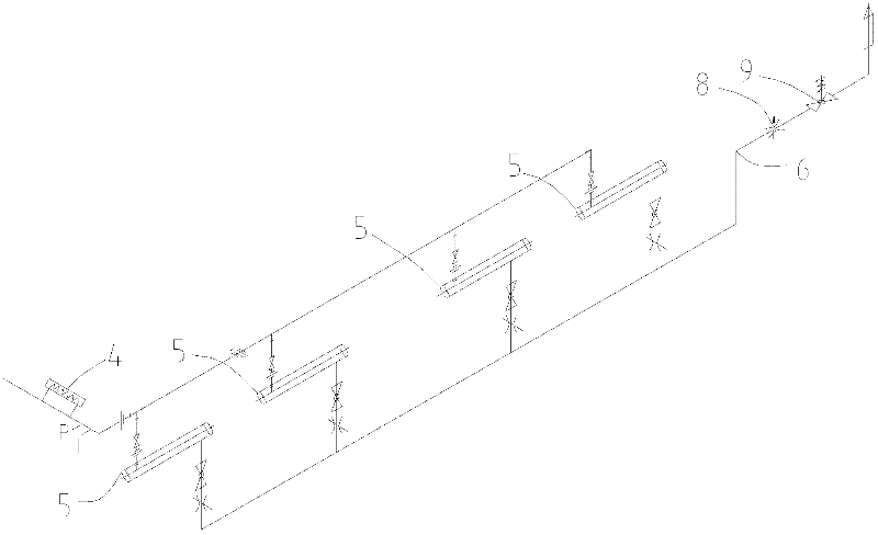 Deashing gas heating system for preventing dewing in bag filtration