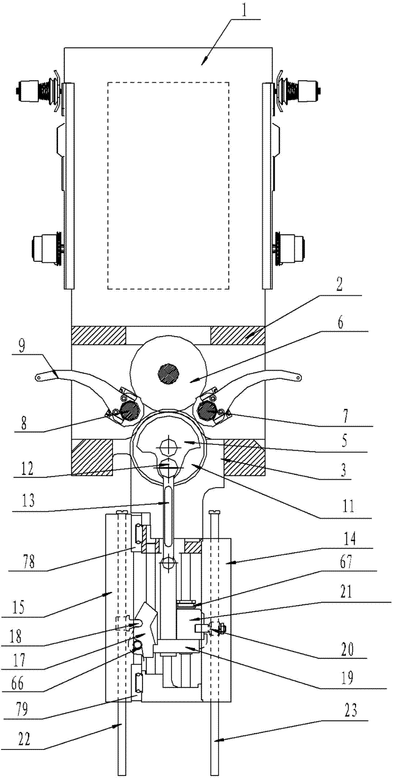 Double-sided double-row quilting and embroidering integrated machine