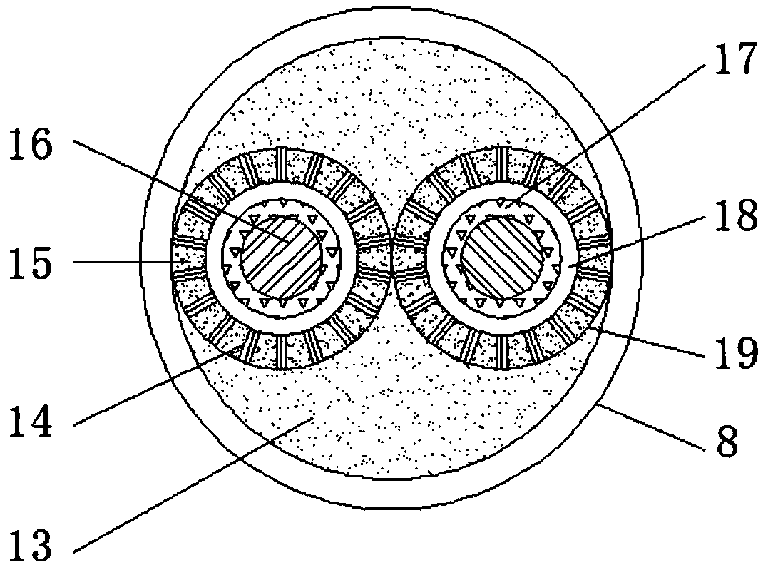 Compression-resistant and wear-resistant coaxial cable