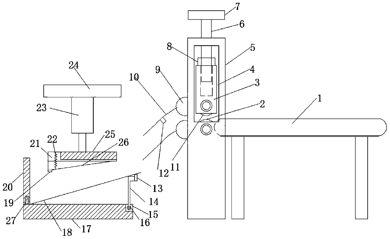 A paper flattening machine