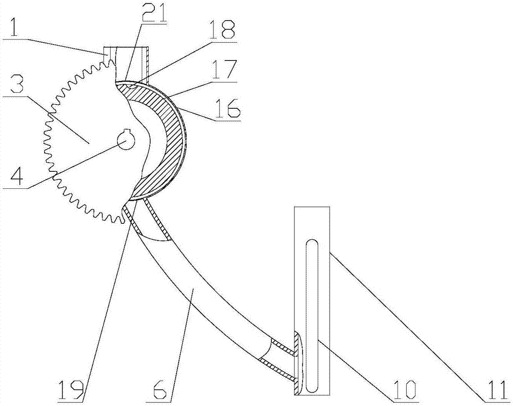 Gear-driven hole-pricking and seed-discharging mechanism of mold-hole type seed meter