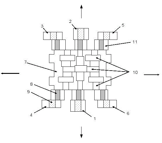 Loaded H-plane equiphase power divider